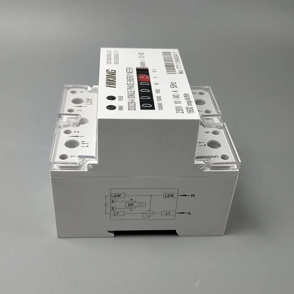 10 (40) un 230V 50Hz Monofase Guida Din Kwh Watt Ora Din-Rail Contatore di Energia Del Motore Passo Impulso registrati Dispaly