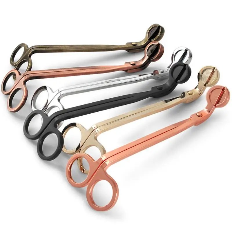 300pcs 18*6CM Stainless Steel Candle Wick Trimmer Oil Lamp Trim scissor tijera tesoura Cutter Snuffer Tool LX7190