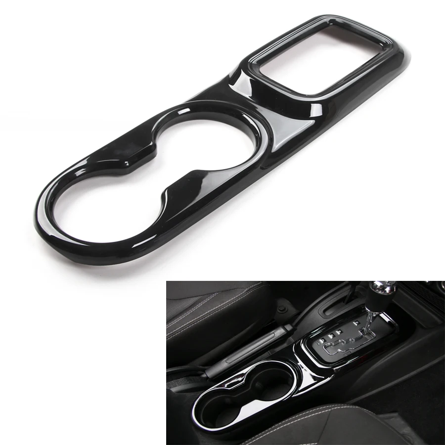 

Car Water Cup Holder Gear Shift Panel Frame Trim Cover Sticker For Jeep Wrangler 2011-2017 Car-styling New