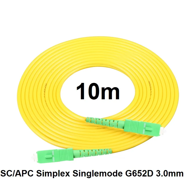 

Free Shipping SM SX PVC 3mm 10 Meters SC/APC Fiber Optic Jumper Cable SC/APC-SC/APC Fiber Optic Patch Cord