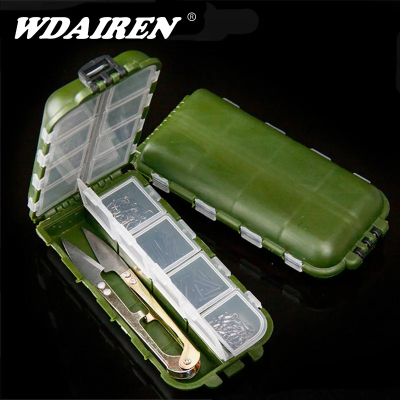 

10 Compartments Mini Storage Box Fishing Tackle Box Fishing Bait Spoon Hook Bait Box Gadget Box Pesca Fishing Accessories
