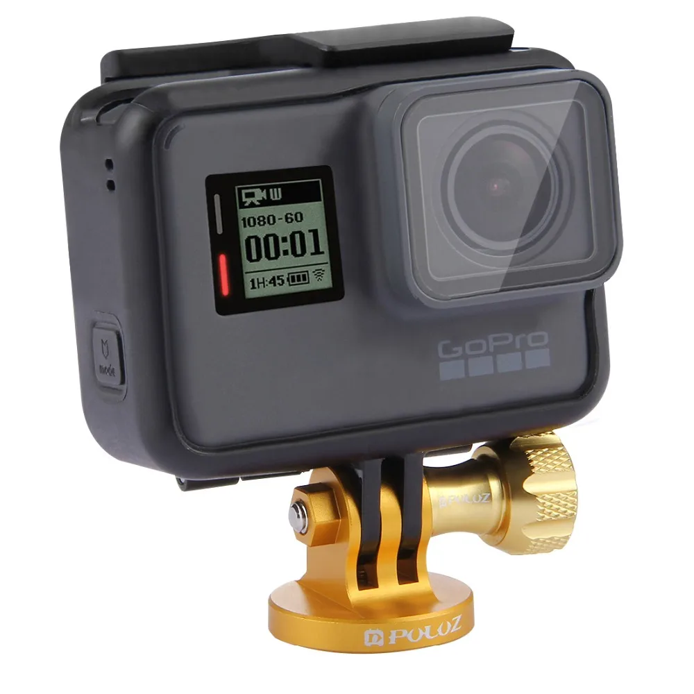 PULUZ 1/4 дюймовый винтовое отверстие штатив крепление CNC Адаптер для GoPro NEW HERO/HERO7/6/5/5 Session/4/3/2/1/Xiaoyi/DJI OSMO экшн-камеры