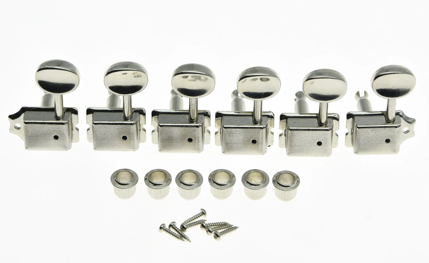 KAISH Left Lefty Nickel Vintage Guitar Tuning Keys Tuners Machine Heads for  ST TL