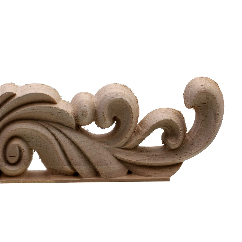 VZLX European Vintage Floral Woodcarving Decals Wooden Appliques For Home Wedding Decoration Maison Accessories Modern Decor