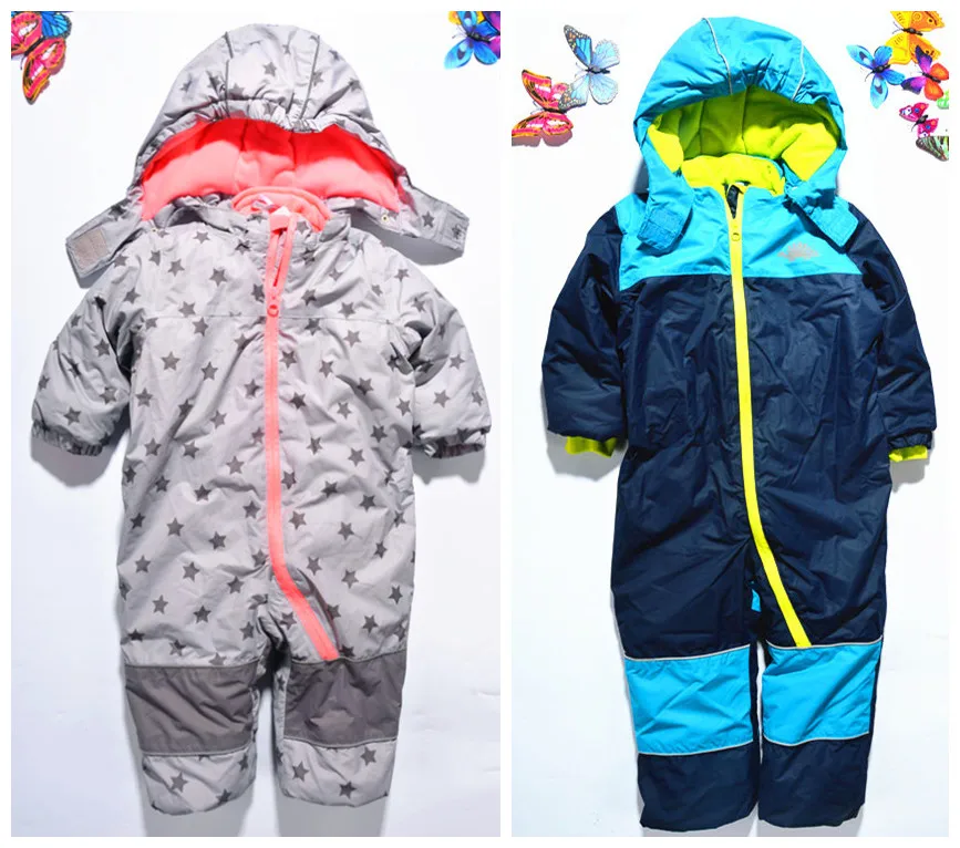 

Child male fashion one piece suspenders thickening skiing underwear ski suit Children play snow coveralls, warm suits.