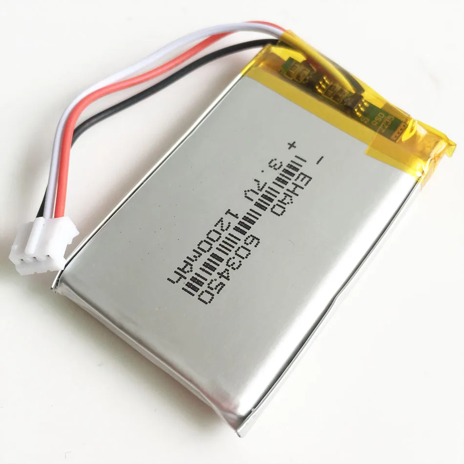 Akumulator LiPo 3,7 V 1200 mAh 603450   Z 3-pinowym złączem JST do myszy bezprzewodowej G900 G903 G400 G403 Głośnik GPS do laptopa