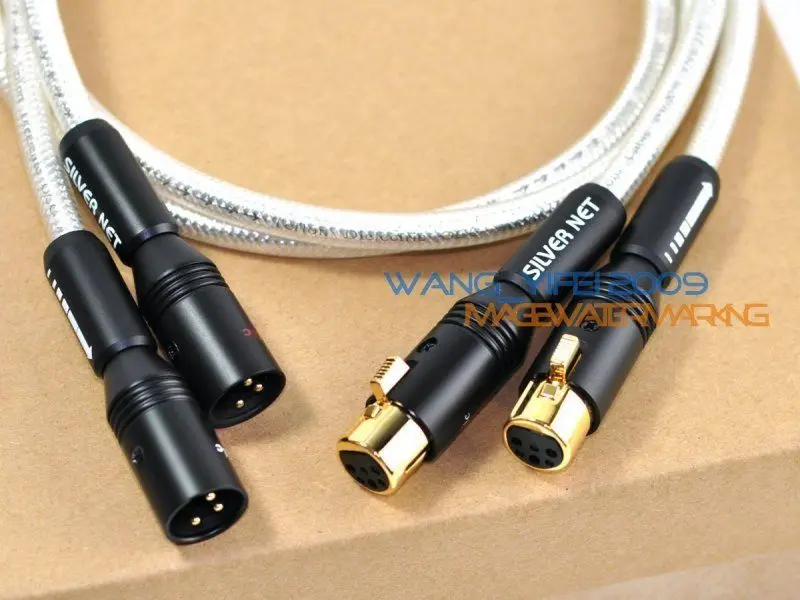 Amazing Balanced 2 XLR Female to 2 XLR Male OCC Purity 6N HIFI Cable Cannon 1M