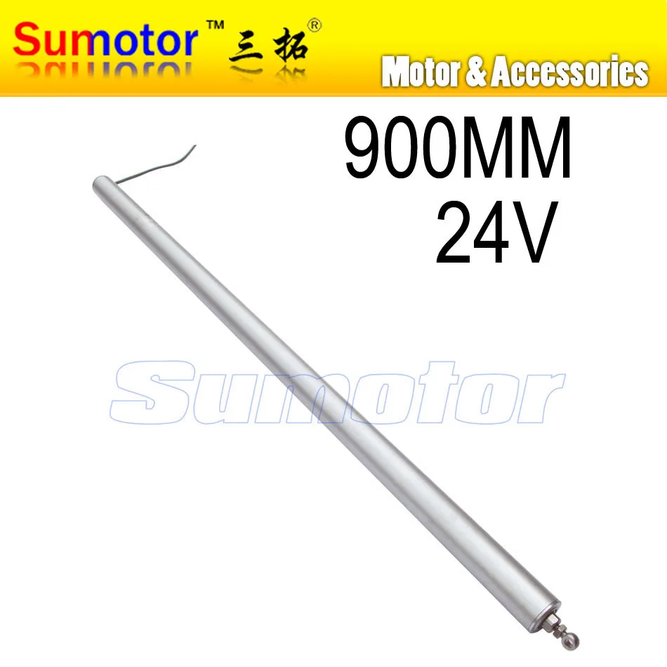 T900 900MM stroke Electric Linear Actuator Motor, DC 24V 8mm/s Heavy Duty Pusher 80Kg windows door OPEN, solar following system