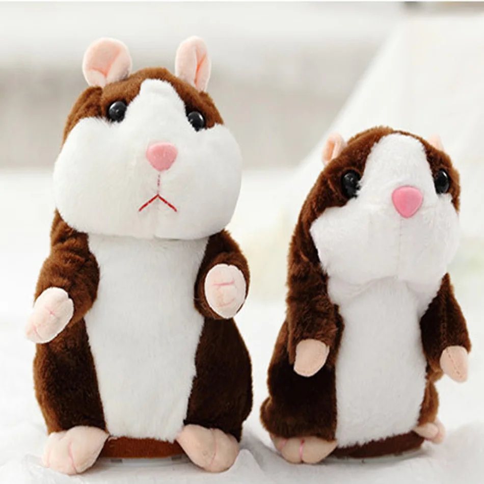 Cute Walking Russian Talking Hamster Wooddy Time Stuffed Plush Animal Dolls Speaking Kid Educational Toy Repeat Sound Language