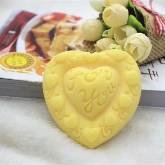 

c1056 Heart-shaped handmade soap mould, cake mould soap mould silicone mold.