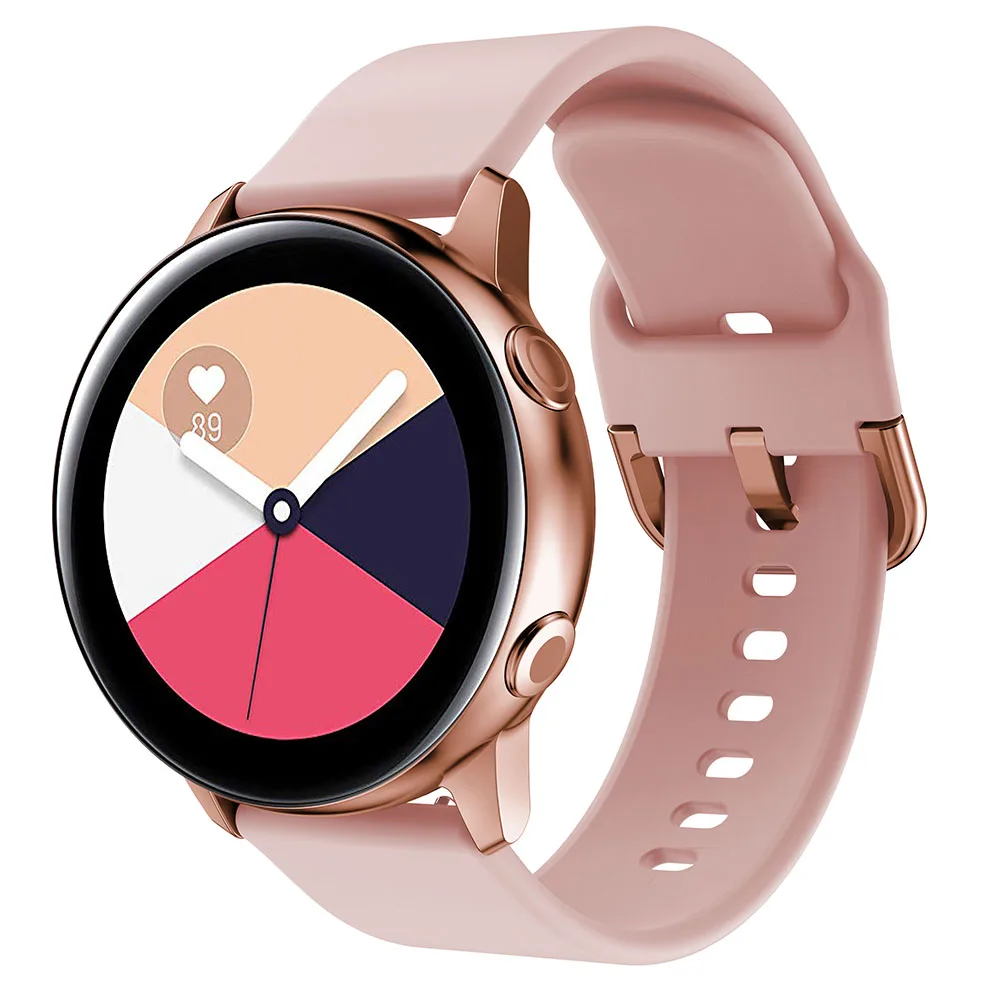 Correia de smart watch em silicone, correia de substituição para xiaomi huami amazfit gts amazfit bip, pulseira de relógio para samsung galaxy watch active2
