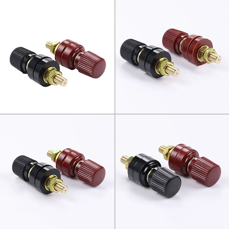 Professional Remote Post Power Junction Connector Kit Black&red Accessories Parts Universal 8mm 5/16\'\' Battery  Automotive Goods