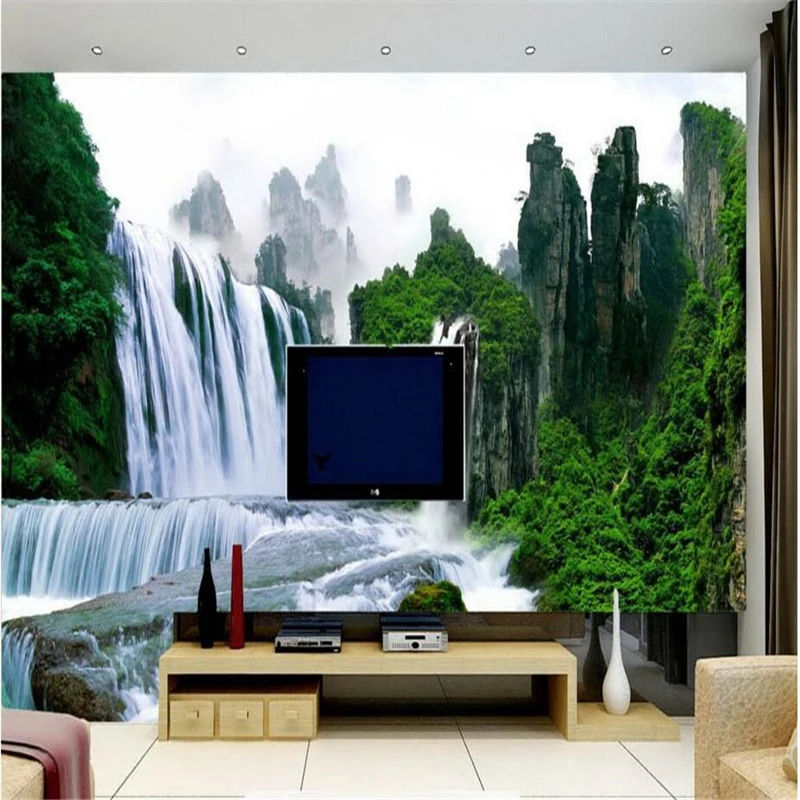 beibehang Custom photo background wallpaper 3D artistic landscape water making the living room TV background wall mural