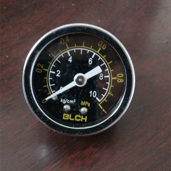 0-1Mpa Arabic Number Round Dial Air Liquid Pressure Gauge 1/8