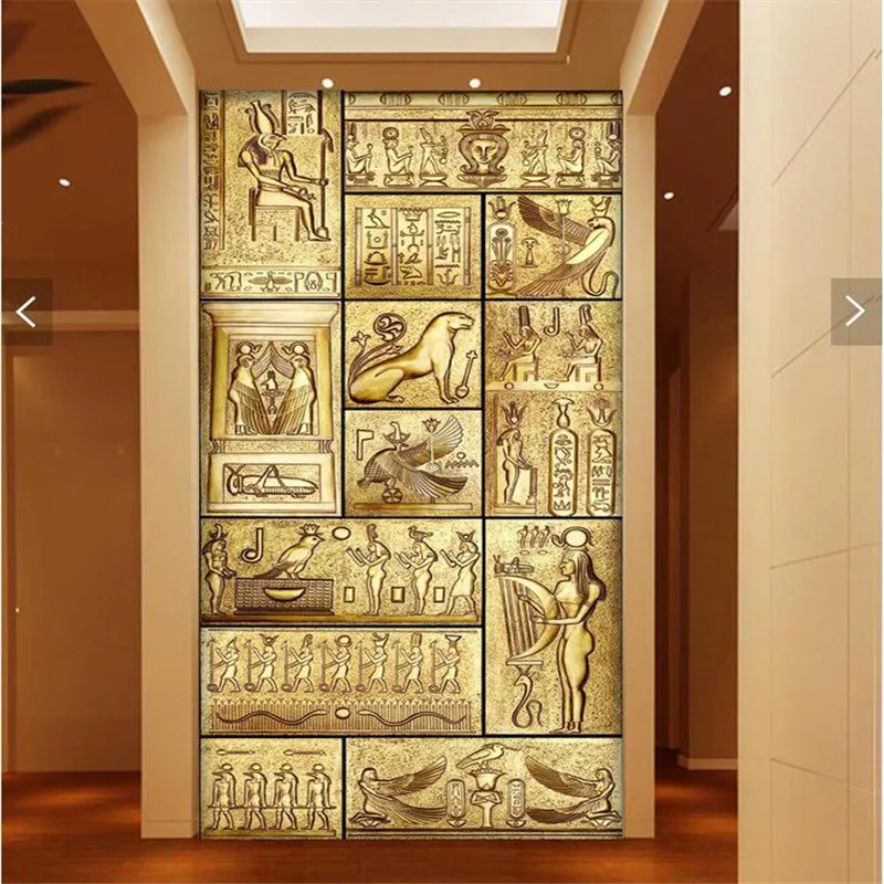 

beibehang Custom wallpaper 3d mural beauty of Egyptian Art ancient culture covering Modern Wall Painting For Living 3d wallpaper