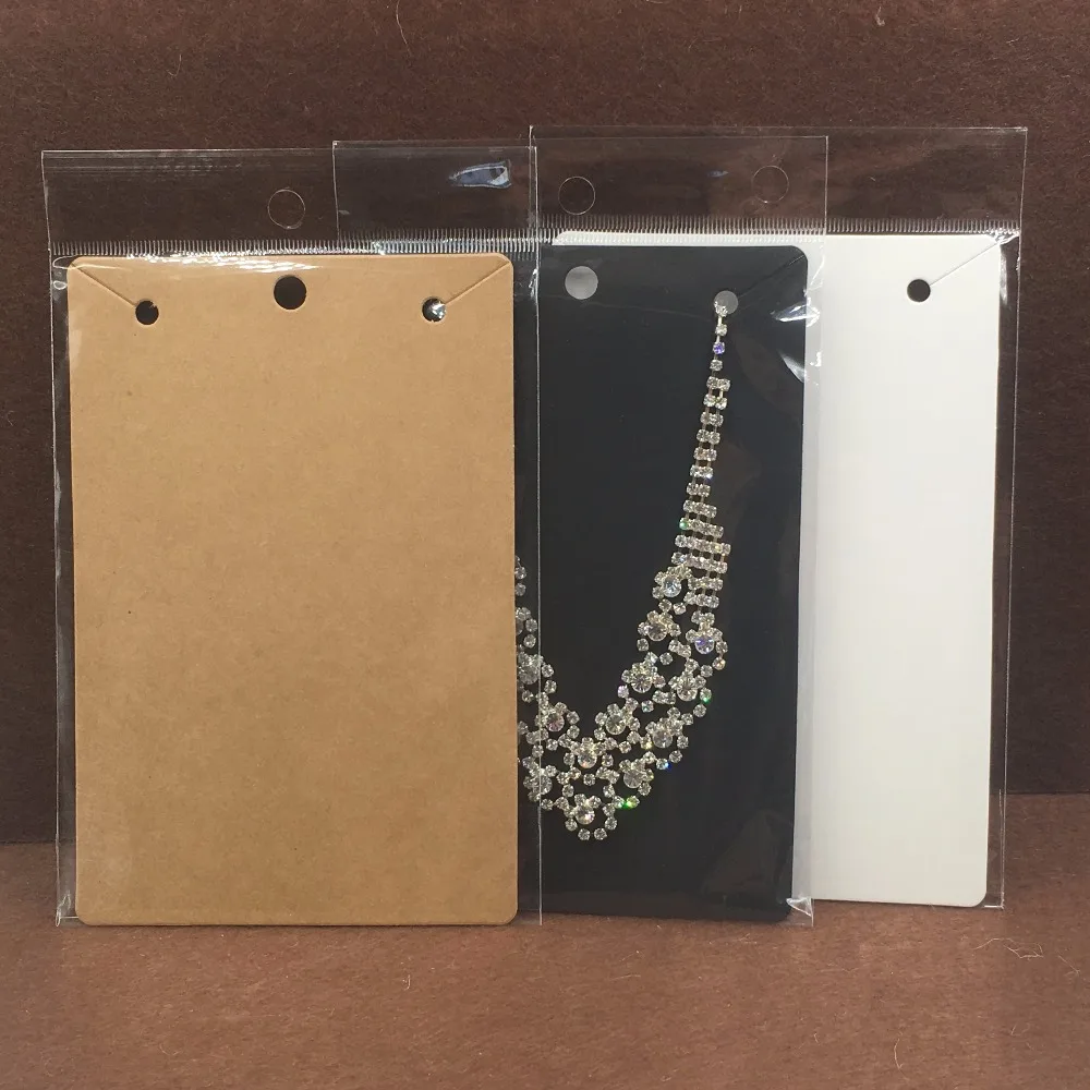 50pcs 15*10cm Kraft Necklace Cards,Big Necklace Packaging Displays Card and Blank Pendant Paper Cards