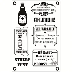 Tekst holenderski wzór słowny przezroczysty przezroczysty silikonowy stempel/pieczęć do DIY Scrapbooking/album fotograficzny dekoracyjny przezroczysty stempel koronkowy