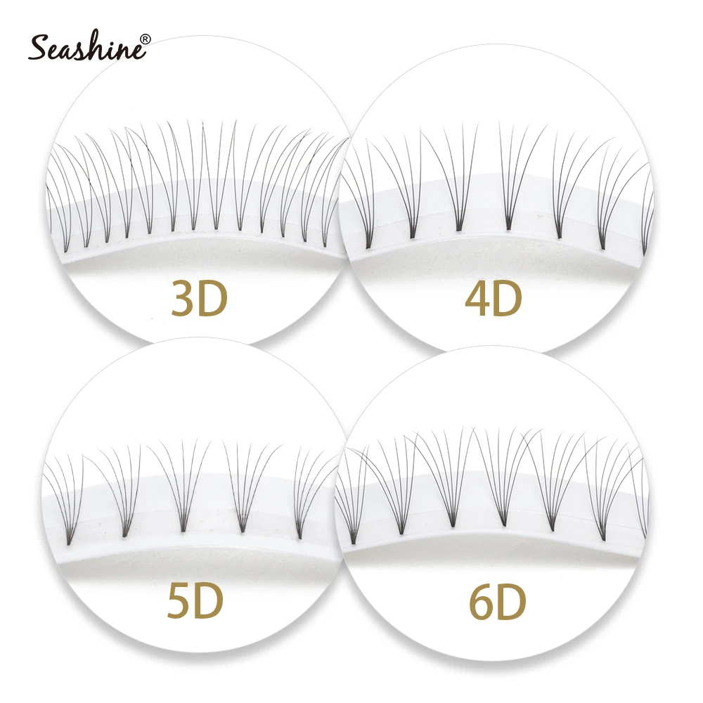 

Seashine Short Stem Pre Fanned Lasehs Individual Eyelash Lashes Russian Volume Eyelash Extensions Premade Fans