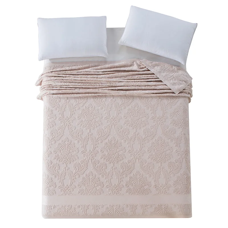 Soft Warm Cotton Blanket Japan Style Adult Full Queen Size Floral Pattern Jacquard Summer Towel Blankets On The Bed