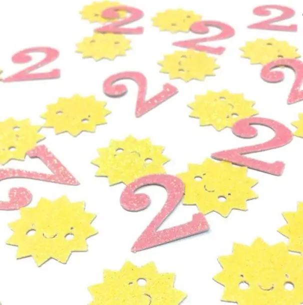 custom Any Name and Number you are my sunshine Birthday confettis baby shower table scatters Christening baptism confettis