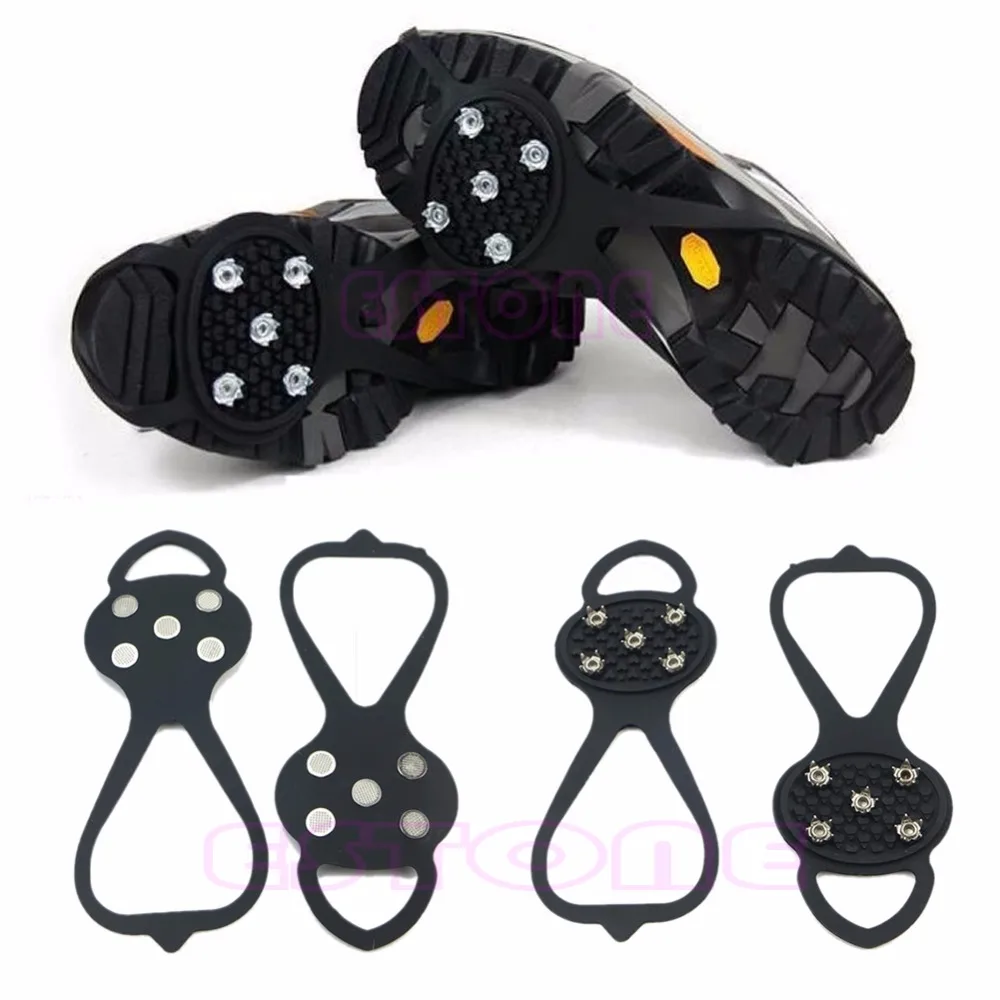 Crampon-tacos antideslizantes para nieve, botas, pinzas para caminar, novedad, 1 par