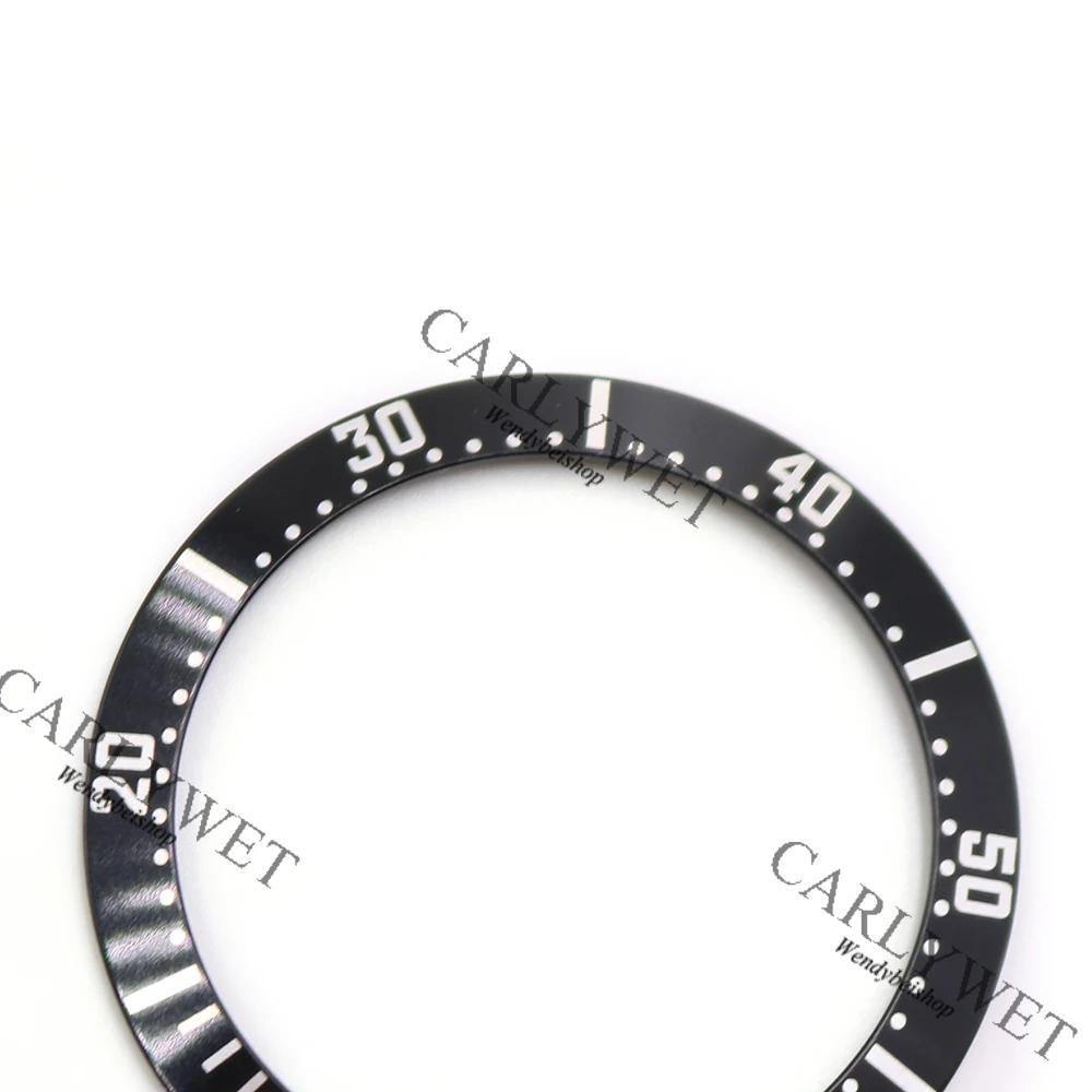 CARLYWET Wholesale High Quality Aluminum Black With White Writing Watch Bezel Insert for 2252