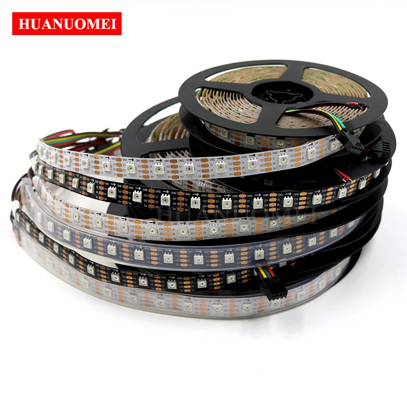 

5M 72LEDs/M HD107S LED Pixel Strip Light Decoration APA102 APA107 5050 SMD RGB Neon Addressable Flexible Tape TV Ribbon Lamp 5V