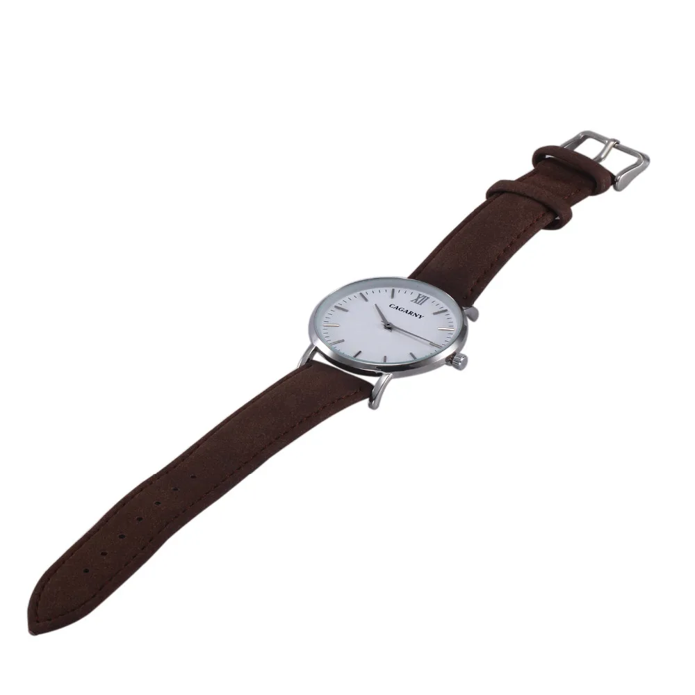 Cagarny – montre de marque de luxe pour unisexe, boîtier Ultra fin, bracelet en cuir véritable, décontracté, à Quartz, mode femmes