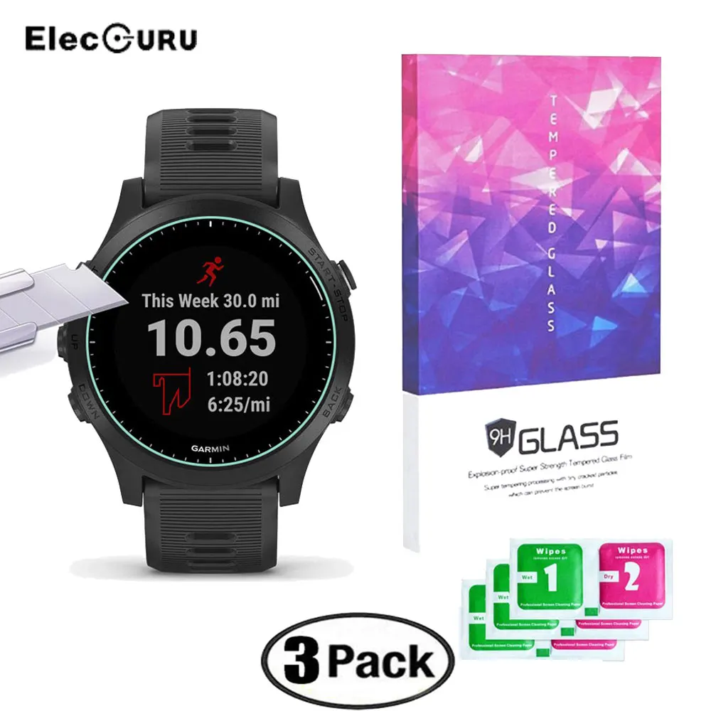 Tempered Glass Screen Protector for Garmin Forerunner 945 Smartwatch HD Display Screen Anti Scratch Bubble-free Protective Film