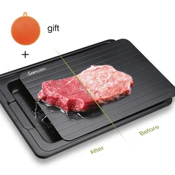 Fast Defrosting Tray with Cleaner Frozen Meat Defrost Food Thawing Plate Board Kitchen Tool J2Y