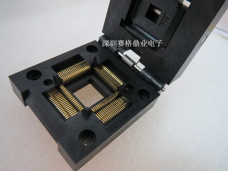 

IC51-0804-795 TQFP80 Burn-in Socket gold plating IC testing seat Test Socket test bench