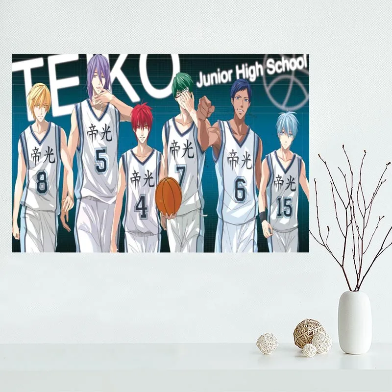 Custom Kurokos Basket canvas poster Home Decoration Wall Art New arrival cloth Silk Fabric wall poster print