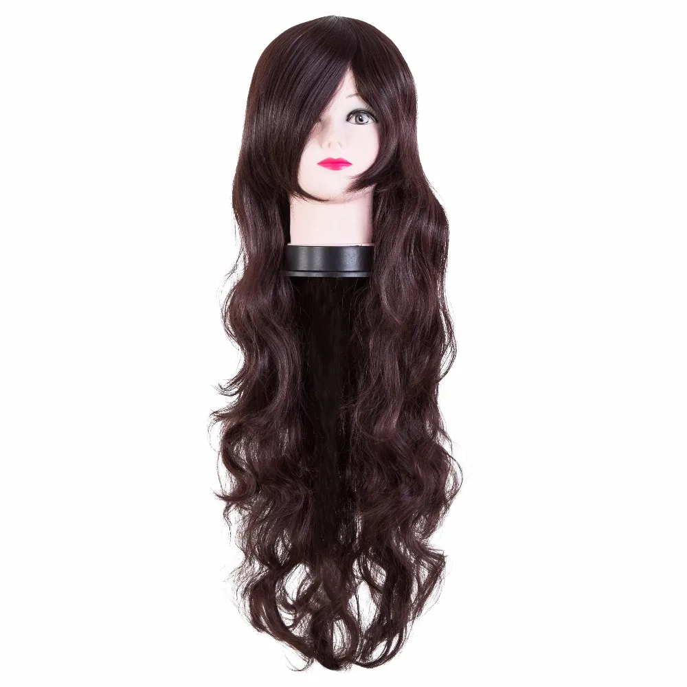 Curly Hair Fei-Show Synthetic Heat Resistant Cosplay Cover Face Bang Carnival Wigs Women Female Salon Party Halloween Hairpiece