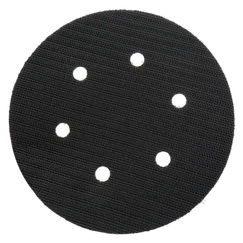 Almohadilla de interfaz de disco de protección, 6 pulgadas, 6 agujeros, 150mm, negro, accesorios de herramientas eléctricas para pulido y molienda, gancho y bucle, 2 uds.
