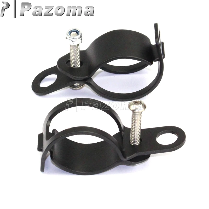 Black Motorcycle 27mm-31mm Fork Tubes Turn Signal Light Mounting Brackets Universal For Yamaha Honda Suzuki