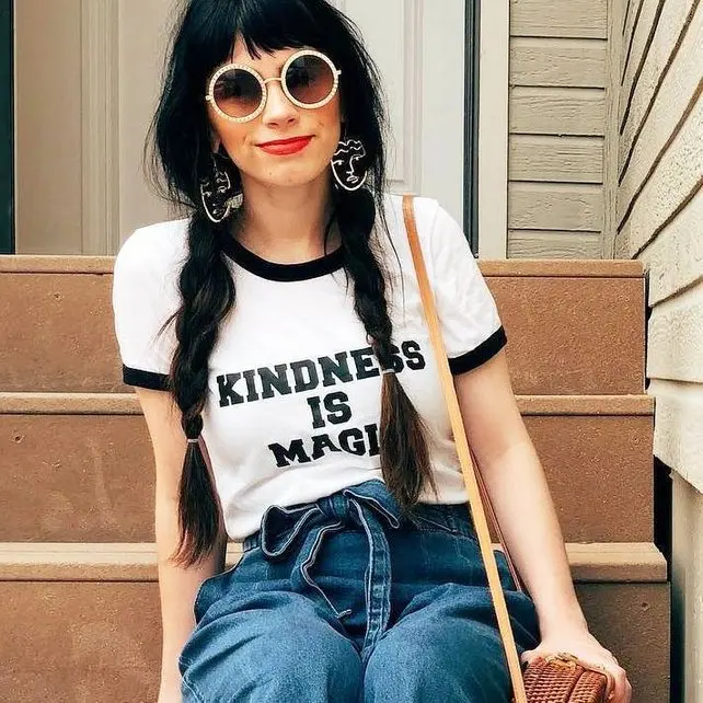 Sugarbaby Kindess is Magic Ringer Tee Kindness Tee T shirt Be Kind  Kindness is Magic T shirts Ringer T shirt Drop ship