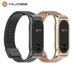 Mi Band 2 Metal Wrist Strap Stainless Steel Bracelet for Xiaomi Mi Band 2 Smart Accessories Watch Miband 5 4 3 2 Band Wristband