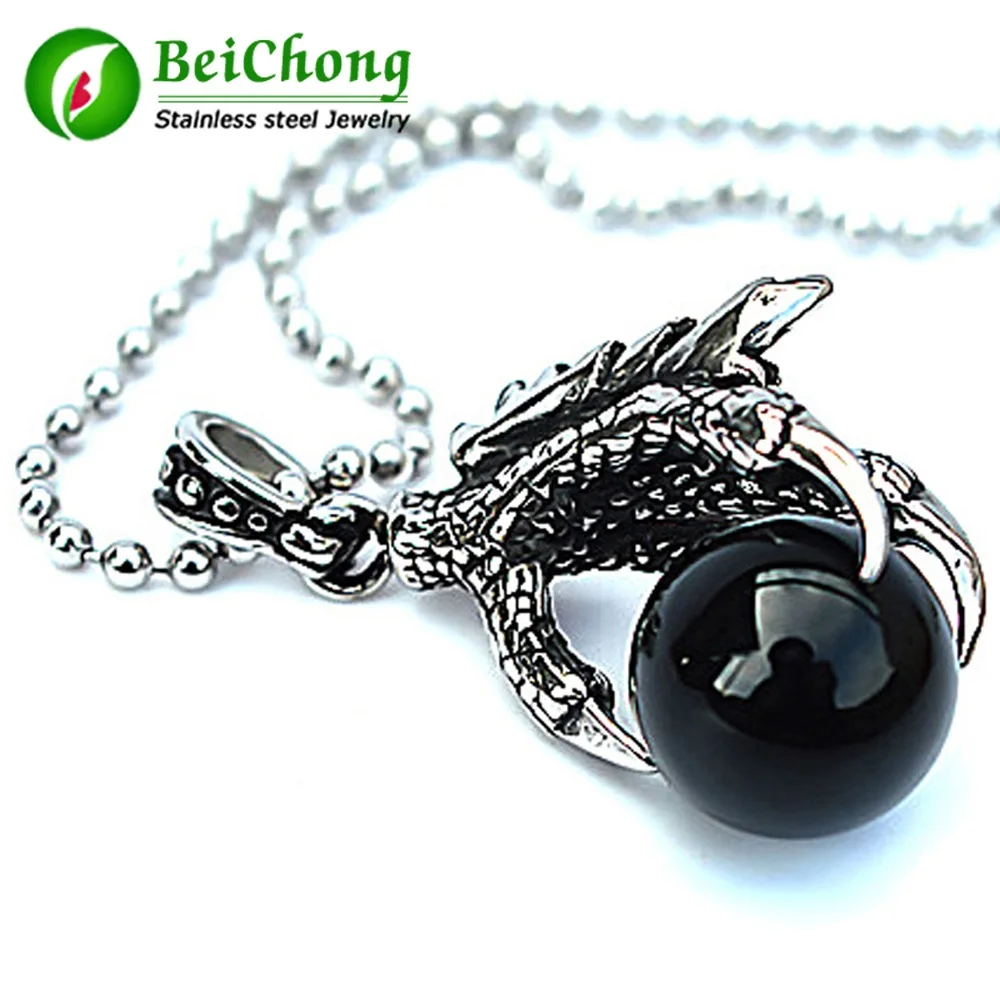 (10 pieces/lot) Punk Accessories China Wind Steel Titanium Necklace Pendant Retro Black Eagle Talon Personality Pendant