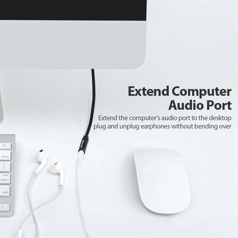 [Vention 하이파이] Vention Jack 3.5 Aux 연장 케이블 (자동차 노트북 용) 미니 PC TV X 썸네일 3