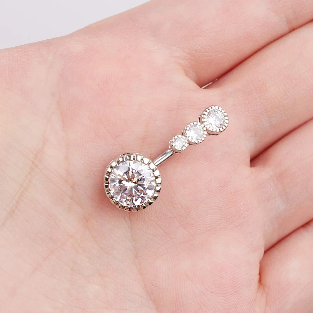 High Quality Belly Button Rings 316L Surgical Steel Navel Rings Banana Piercing Nombril Ombligo Women Men 1.6*10mm Body Jewelry