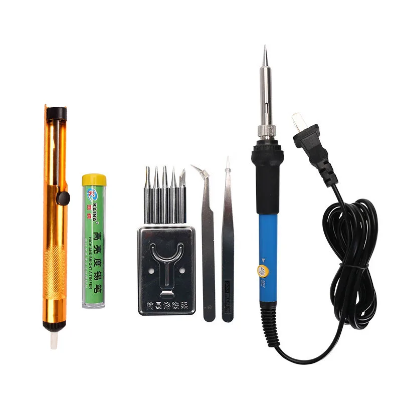 Electric Soldering Irons Welding Soldering Iron Tool With 5pcs Iron Tips Mini Handle Heat Pencil Soldering Iron 60W Tweezers