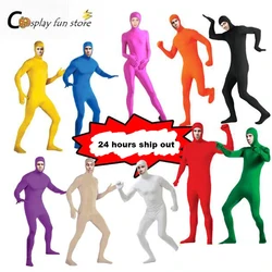 Pink Joji Zentai suit Open Face Catsuit Halloween Costumes Adult Bodysuit  customized Stage unitard Dance wear