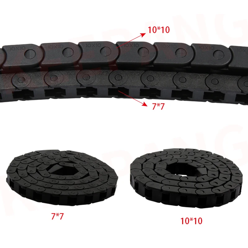 1 meter 7*7mm 10*10mm Cable Drag Chain For 3D Printer Transmission Drag Chain Plastic Router Machine Tools 3D Printer Part