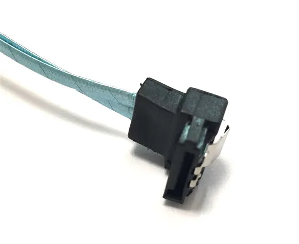 Cable SATA 3 de ángulo de 90 grados, Cable SATA III de 6 GB/s, Cable de datos SATA 3,0 para SDD HDD, azul, 40CM, 1 unidad