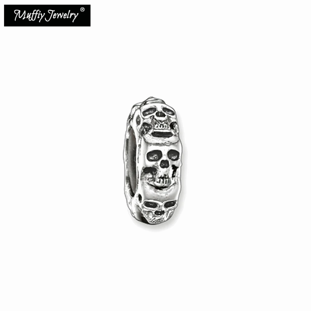 Skull Stopper Bead,Europe Style Karma Jewelry Good Jewelry For Men Or Women,2017  Gift In 925 Sterling Silver