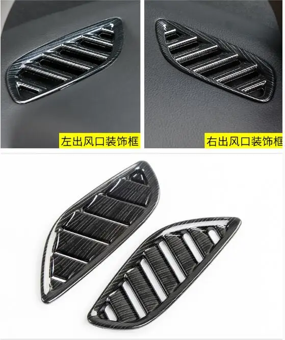 

Higher star ABS Black Stripe Style 2pcs Car air conditioning vents decorate frame,air outlet decoration cover for Outlander 2019