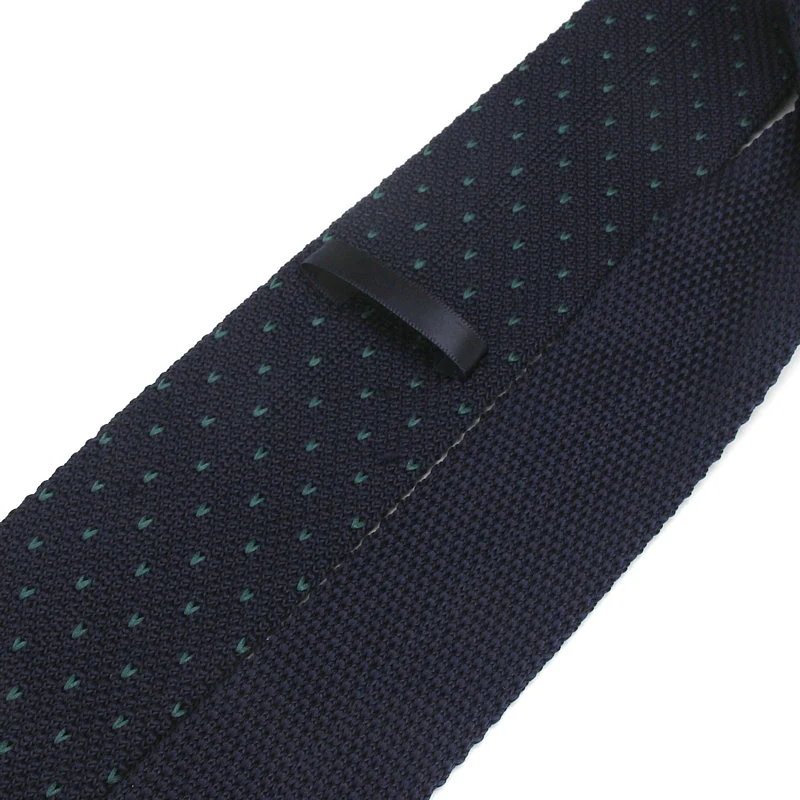 Corbata de cuello delgada para hombre, corbatas ajustadas de punto de 6cm, poliéster, azul marino, a la moda, para boda