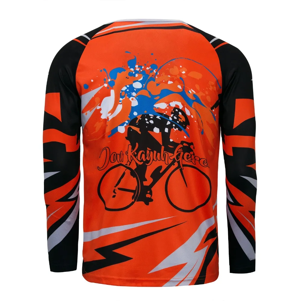 Motorcycle Long Sleeve Downhill Jerseys Mountain Bike Racing Clothing DH MTB Shirt Black Long Jersey BMX Motocross T Shirt Men