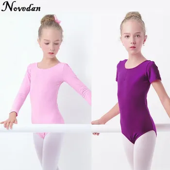 Mädchen Ballett Trikot Tanz Kleidung Kurz & Langarm Tanz Tragen Kleinkind Kinder Gymnastik Trikot Mit Druckknopf Schritt