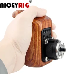 NICEYRIG (Left Hand) Wooden Handle Grip with ARRI Rosette for Sony Nikon Canon Camera Cage Shoulder Rig DJI Ronin Stabilizer Rig